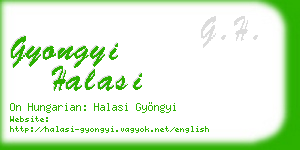 gyongyi halasi business card